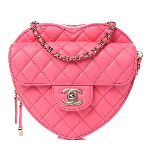 heart pink chanel bag|Chanel crossbody bag pink.